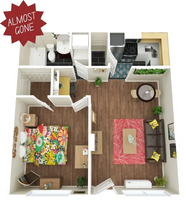 759 Apartments — 1 BEDROOM floor plan