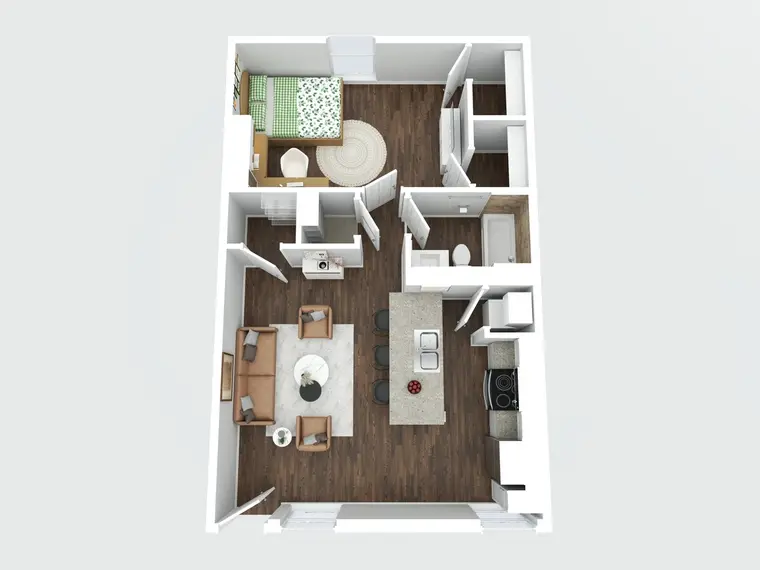 Jake's Place — 1 Bed - 1 Bath floor plan