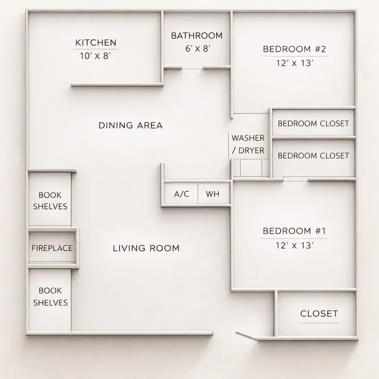 Villa Bella Vista — 2 Bedroom floor plan