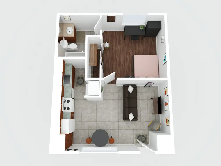 Villa Cristina — 1 BEDROOM VILLETTA floor plan