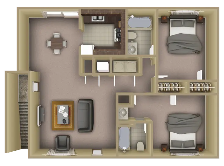 Villa Dylano — 2 BEDROOM floor plan