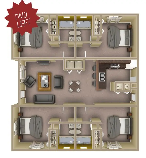 Villa Dylano — 4 BEDROOM SUITE floor plan