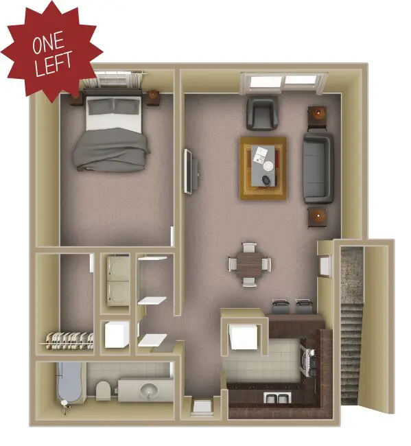 Villa Dylano — 1 BEDROOM LARGE floor plan